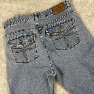 Y2K Ralph Lauren Jeans Womens 14 Blue Classic Bootcut Denim Stretch Flap Pockets